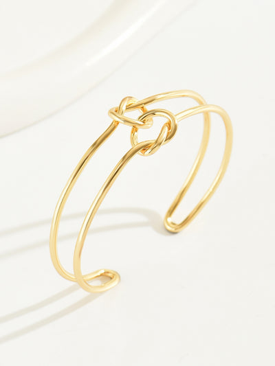 Casual Streetwear Solid Color Alloy Knotted Open Infinity Women's Bracelet