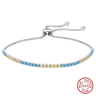 Classic Round Zirconia S925 Sterling Silver Tennis Bracelet