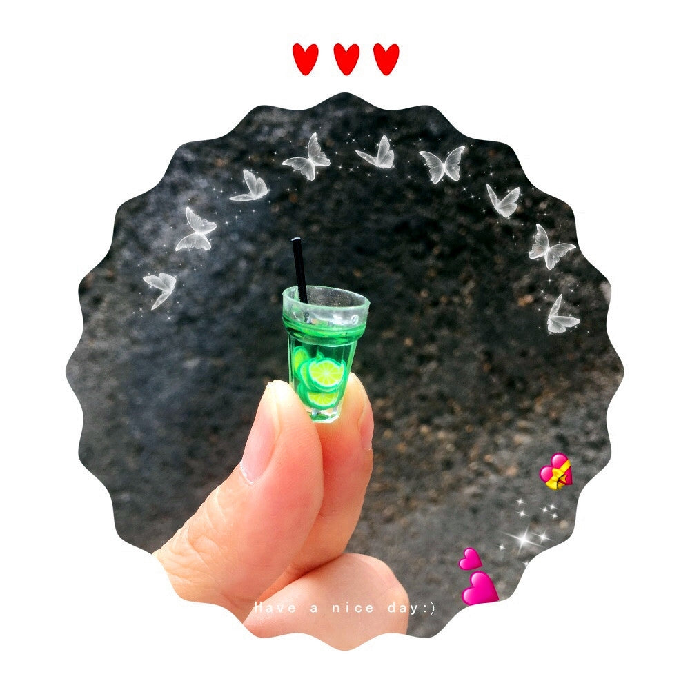 Creative Lemon Cup Cartoon Fruit Drink Earrings