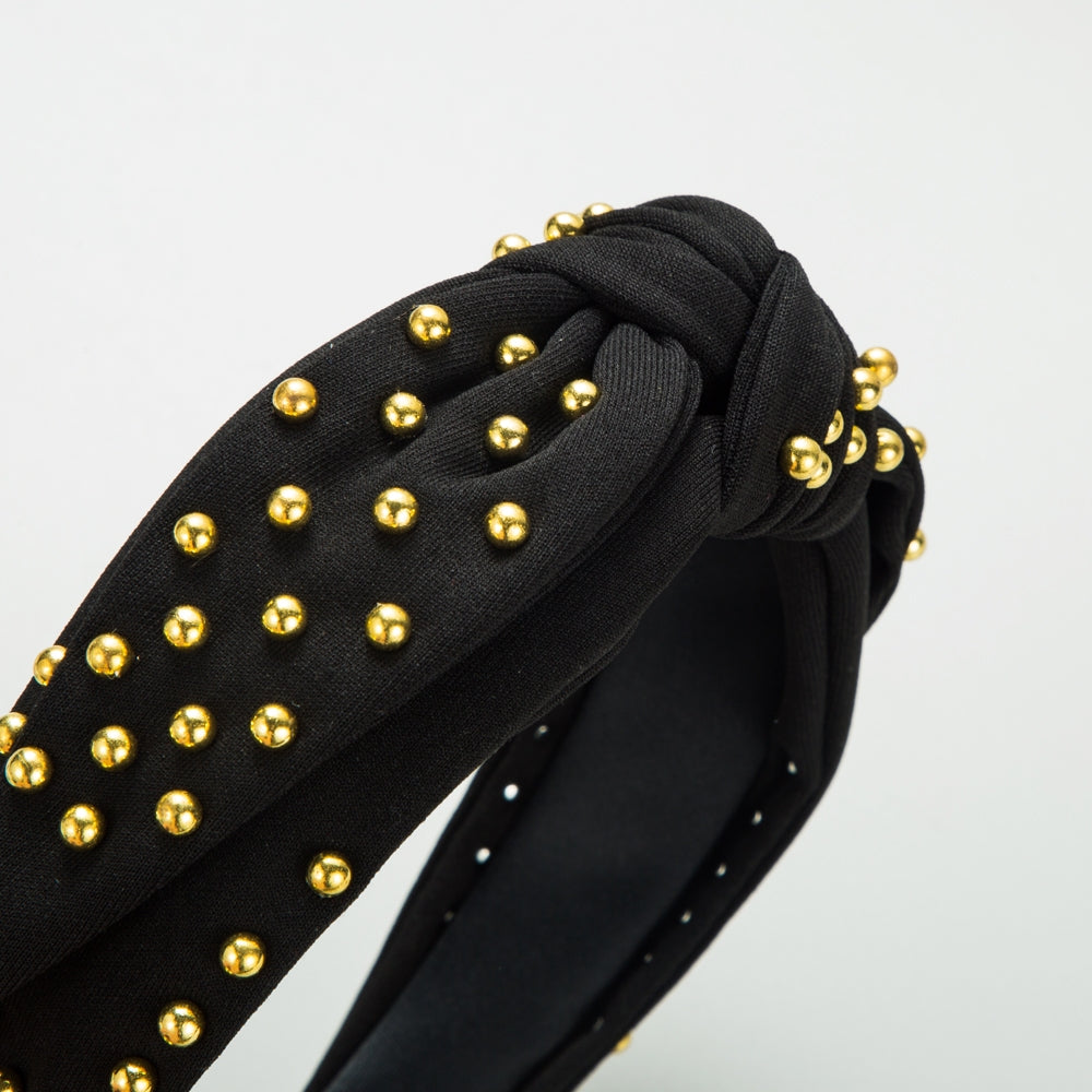 Elegant Irregular Beaded Pearl Knot Hairband