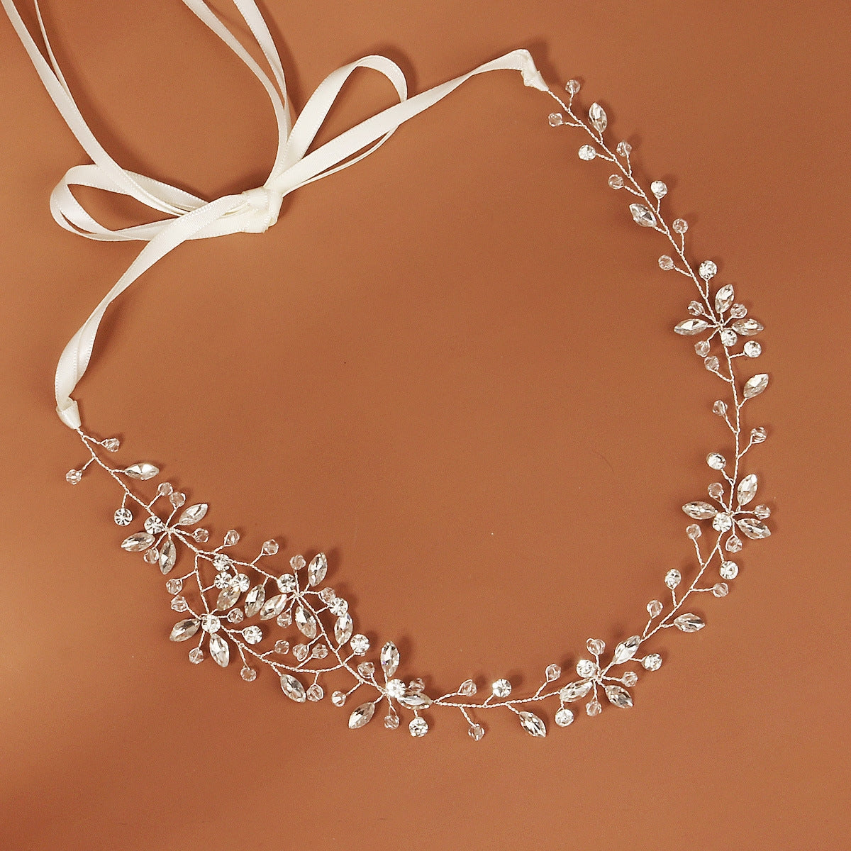 Elegant Geometric Rhinestone Bridal Hairband