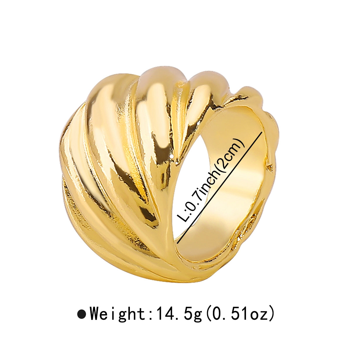 Elegant Retro Alloy Women's Wave Pattern Ring
