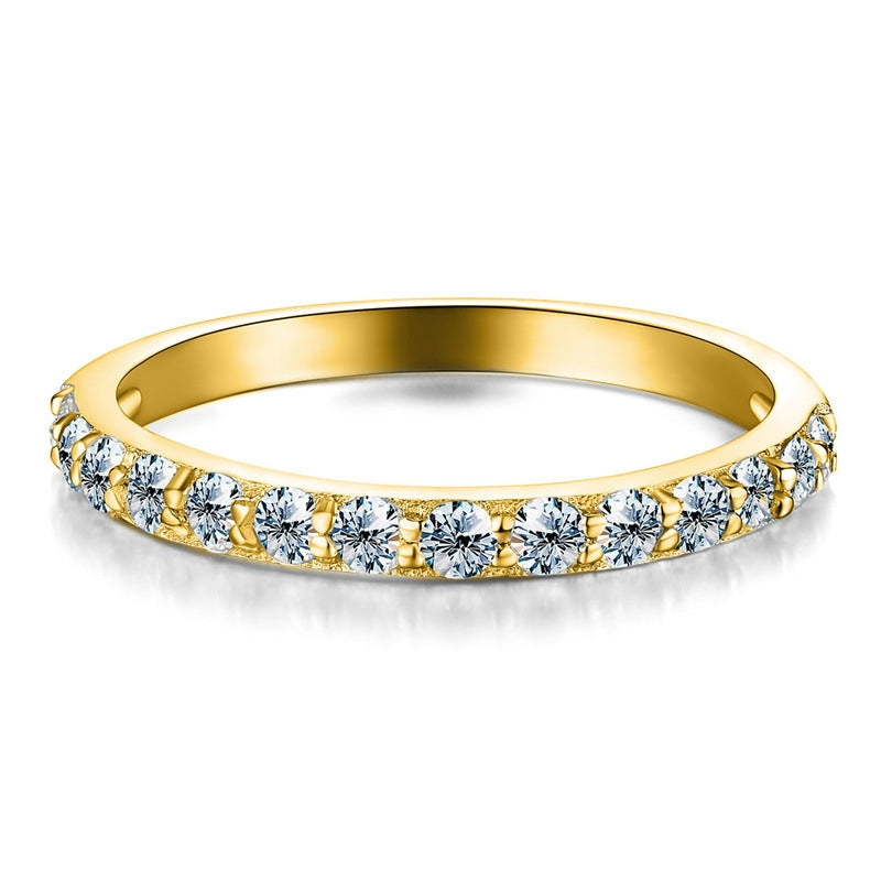 Elegant Multi-Color Moissanite Stacking Sterling Silver Rings