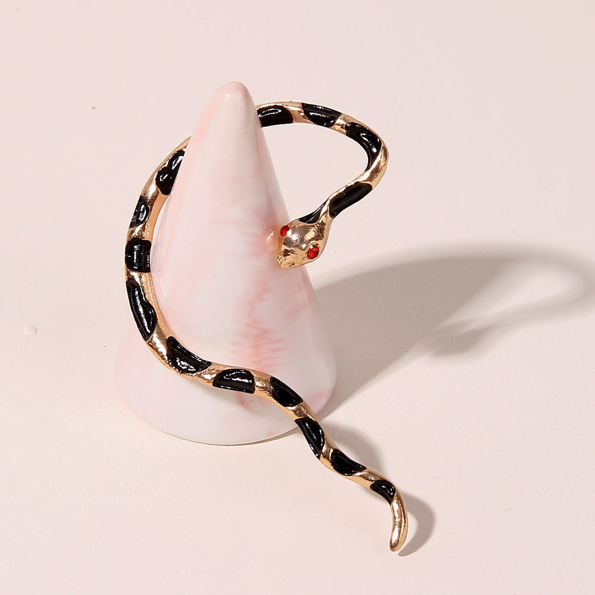 Elegant Snake Alloy Enamel Wraparound Ear Cuff Earrings for Women