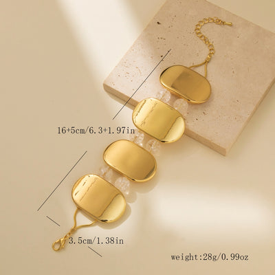 Elegant Geometric Splicing Bead Alloy Women's Bracelet