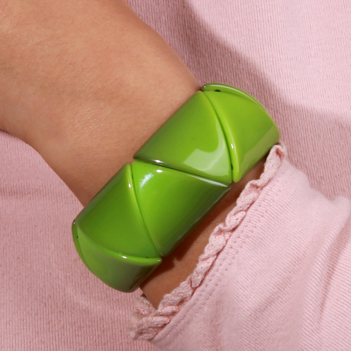 Exaggerated Geometric Triangle Acrylic Women's Bracelet