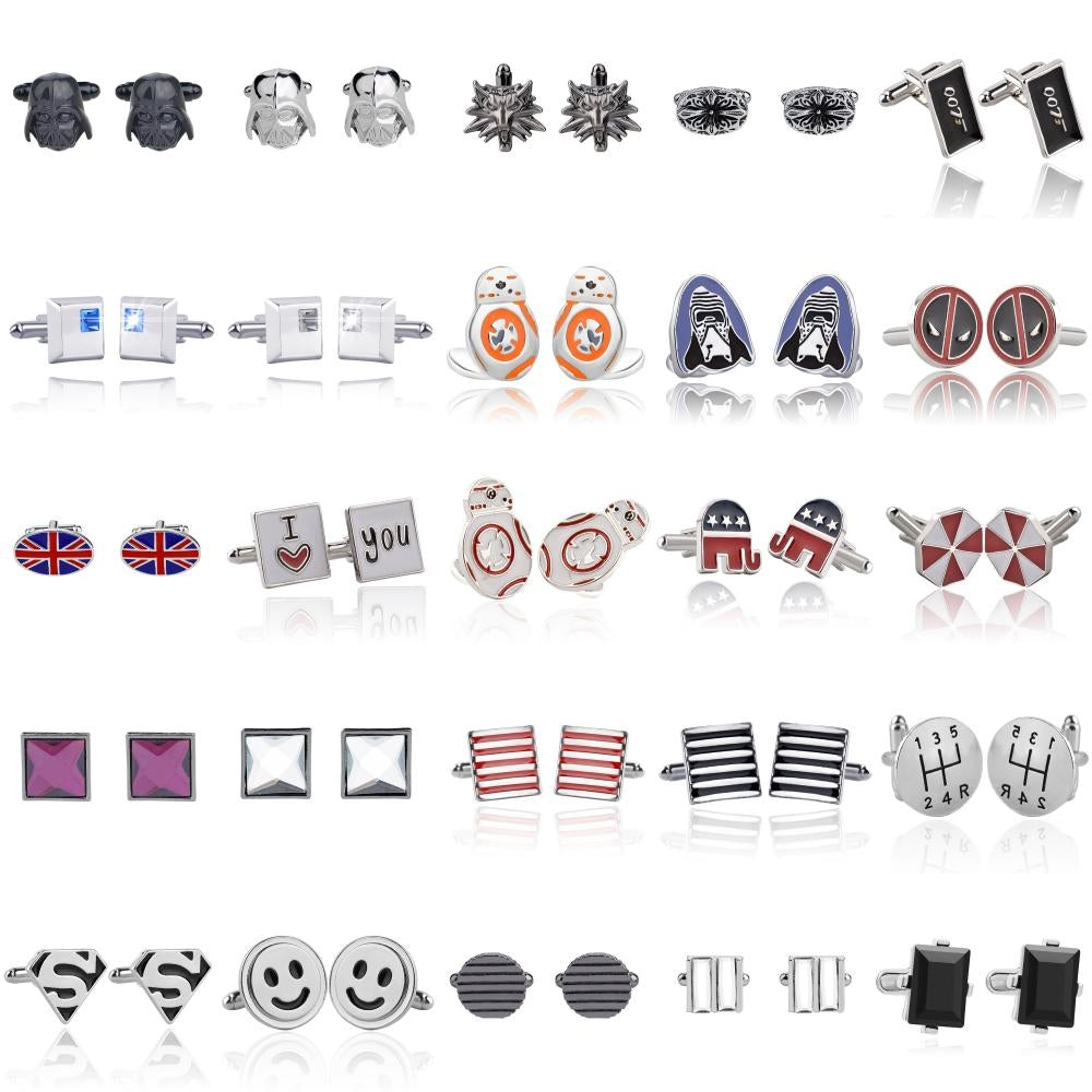 Fashion Animal Smile Face Titanium Steel Cufflinks - Father of the Bride Wedding Edition