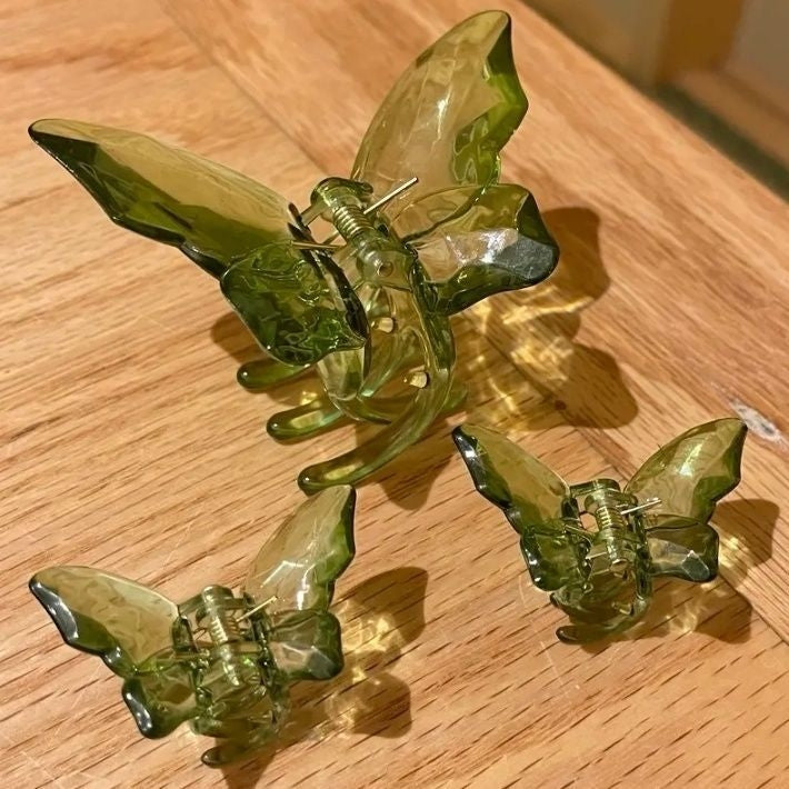 Fashion Crystal Butterfly Hair Claw Clip