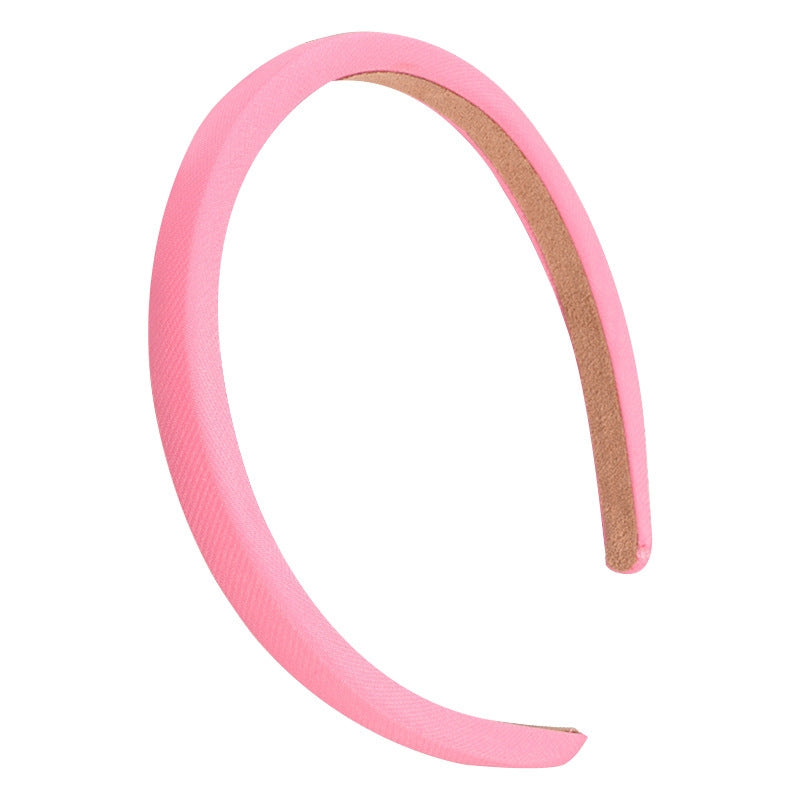 Fashion Candy Color Solid Sponge Wide Headband for Women