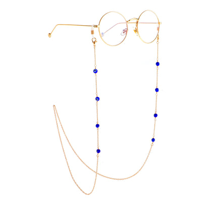 Fashion Chain Blue Eye Beads Handmade Eyeglasses Retainer