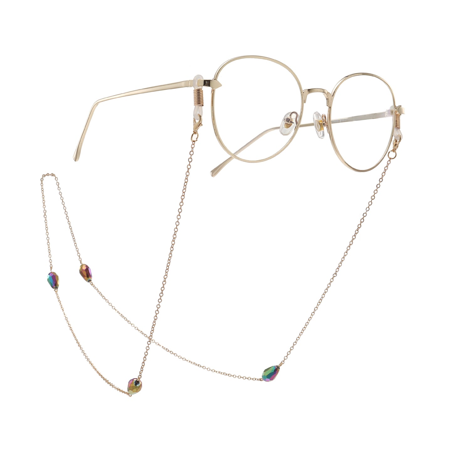 Fashion Colorful Crystal Beads Eyeglasses Chain