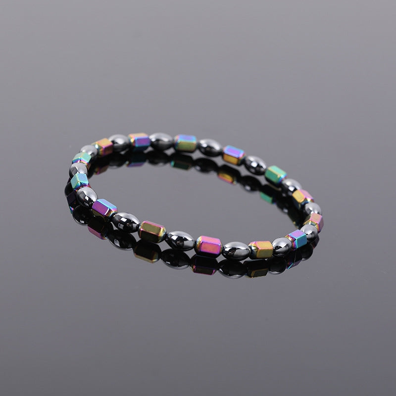 Fashion AB Color Hematite Beaded Women's Anklet