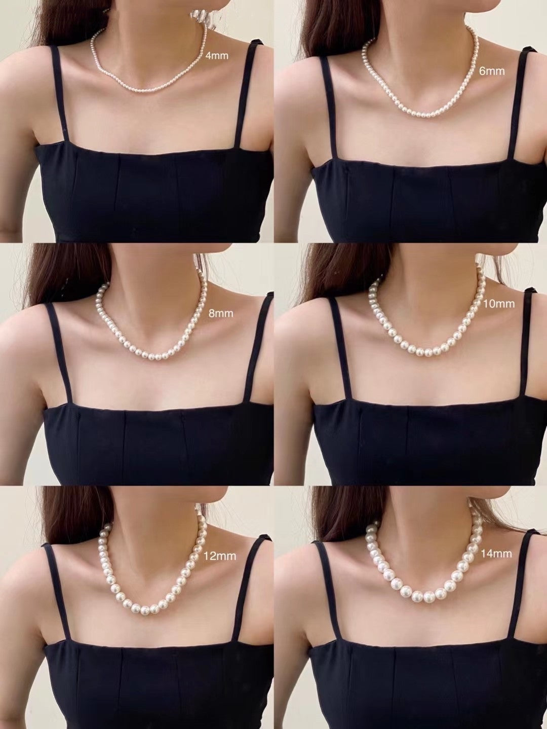 Fashion Solid Color Vintage Pearl Choker Necklace for Women