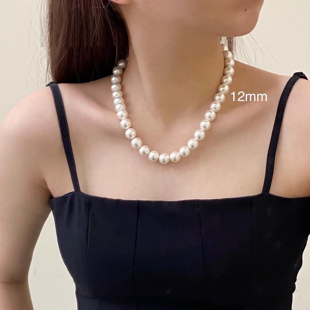 Fashion Solid Color Vintage Pearl Choker Necklace for Women