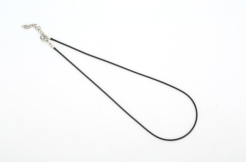 Handmade PU Leather Jewelry Accessories with Black Wax Cord Necklace