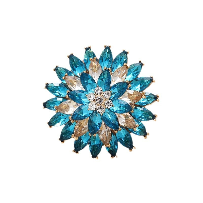 Flower Crystal Gemstone Shoe Charms Alloy Accessories