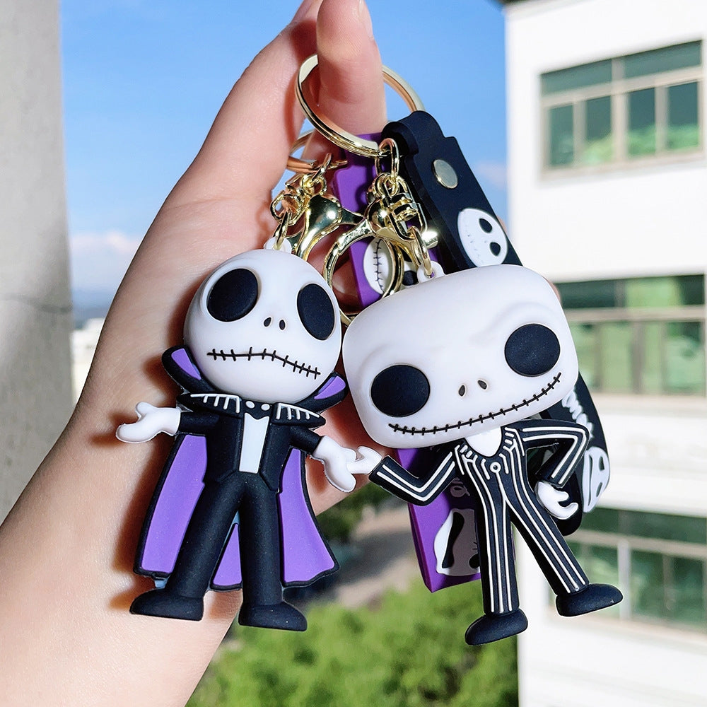 Halloween Pumpkin Skeleton Cartoon Keychain Pendant Gift