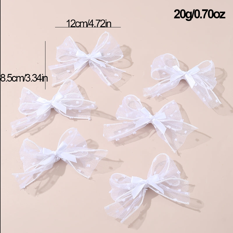 Girl's Sweet Bow Knot Polka Dot Hair Clip Set