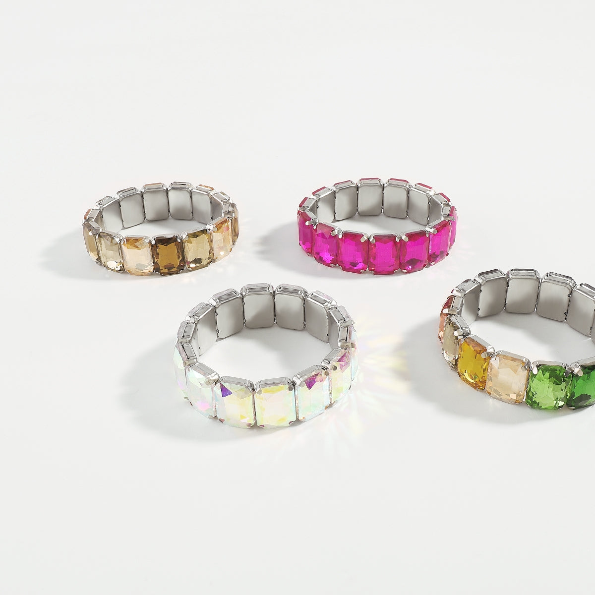 Glam Modern Geometric Zircon Alloy Women's Bangle Bracelet