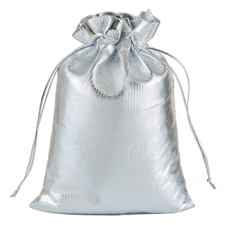 Gold Silver Drawstring Jewelry Gift Pouch