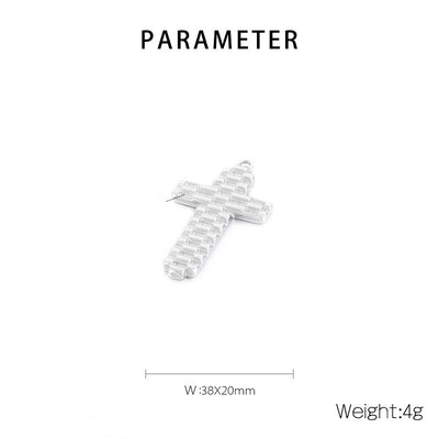 Hip-Hop Stainless Steel Cross Pendant Necklace Jewelry Accessories