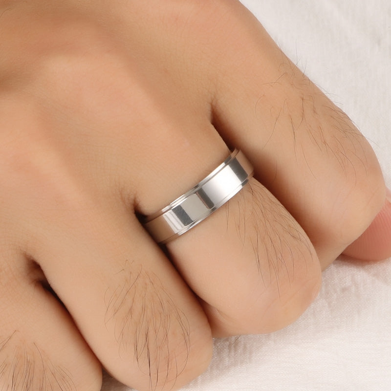Crown Titanium Steel Couple Rings