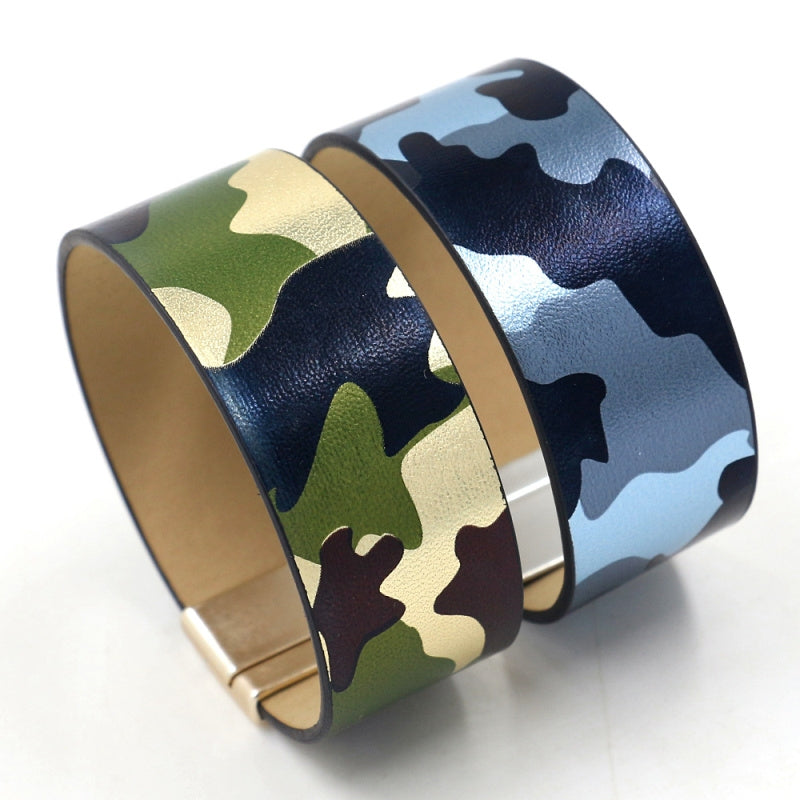 Ig Style Camouflage PU Leather Unisex Bracelet