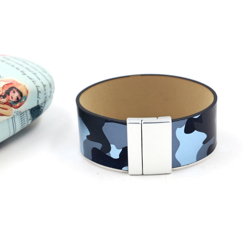 Ig Style Camouflage PU Leather Unisex Bracelet