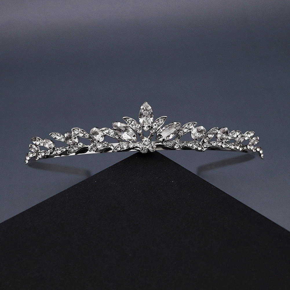 Korean Bridal Wedding Accessories Zircon Crown Headband for Party Dress