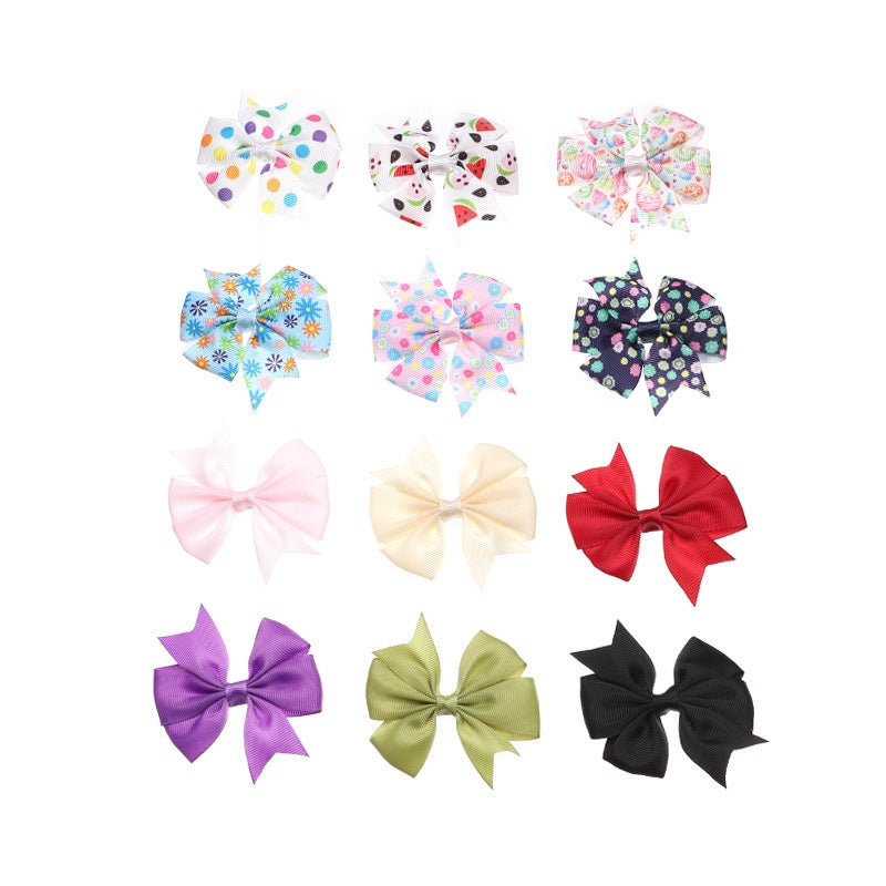 Korean Style Polka Dot Fruit Bow Children's Hairpin Clip