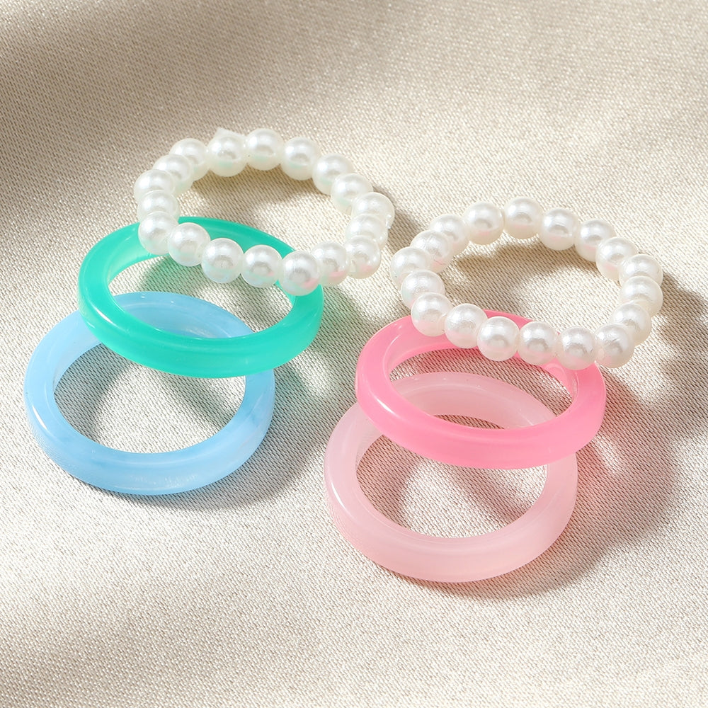 Luxurious Bridal Acrylic Pearl Vintage Jewelry Set