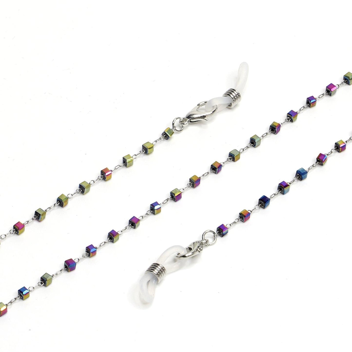 Multicolored Crystal Stainless Steel Anti-Slip Sunglasses Chain