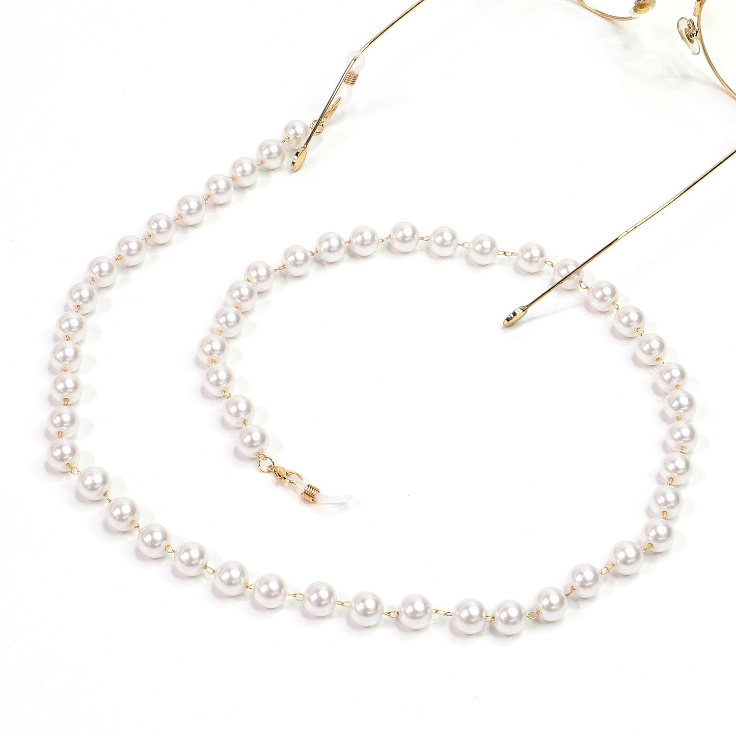 10mm Pearl Gold Glasses Chain Necklace for Sunglasses Anti-Lost Eyewear Strap for Women