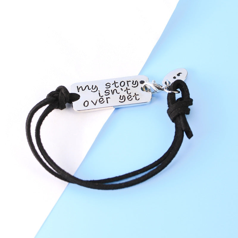 New Fashion Letters My Story Isn't Over Yet Lettering Alloy Inspirational Bracelet Wholesale Nihaojewelry