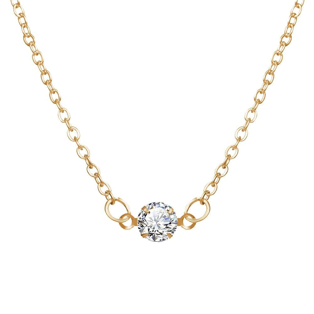 Retro Minimalist Diamond Choker Necklace