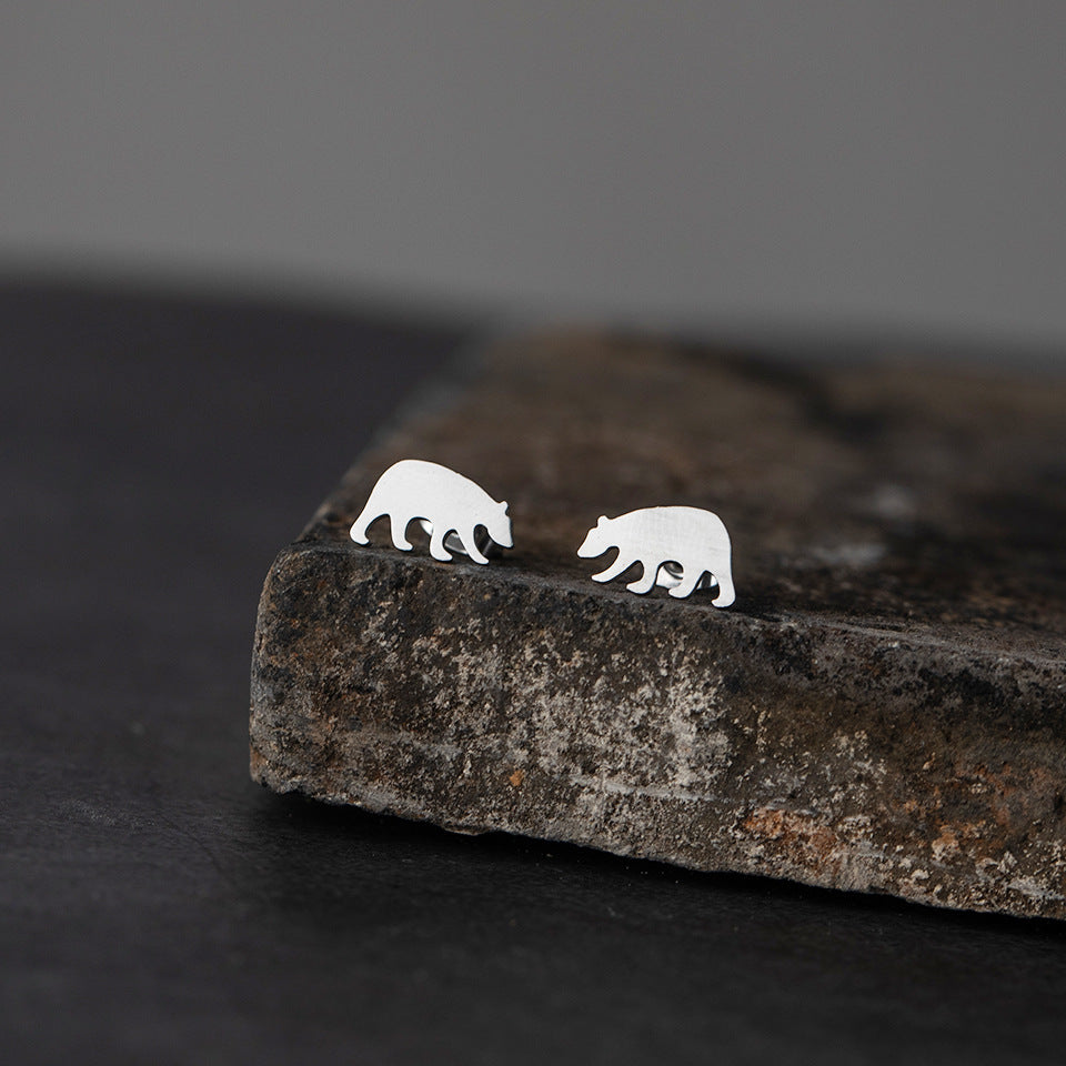 Simple Stainless Steel Cartoon Animal Earrings