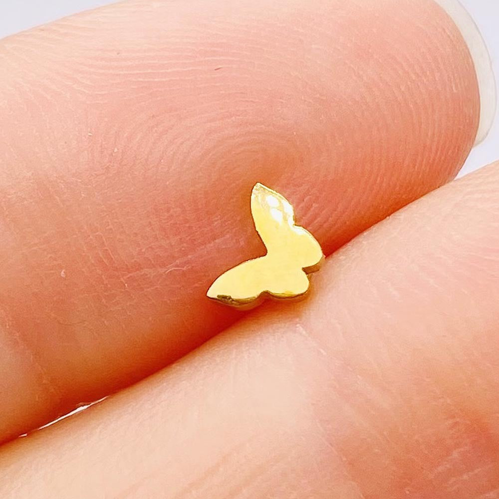 Simple Moon and Snowflake Stainless Steel Stud Earrings