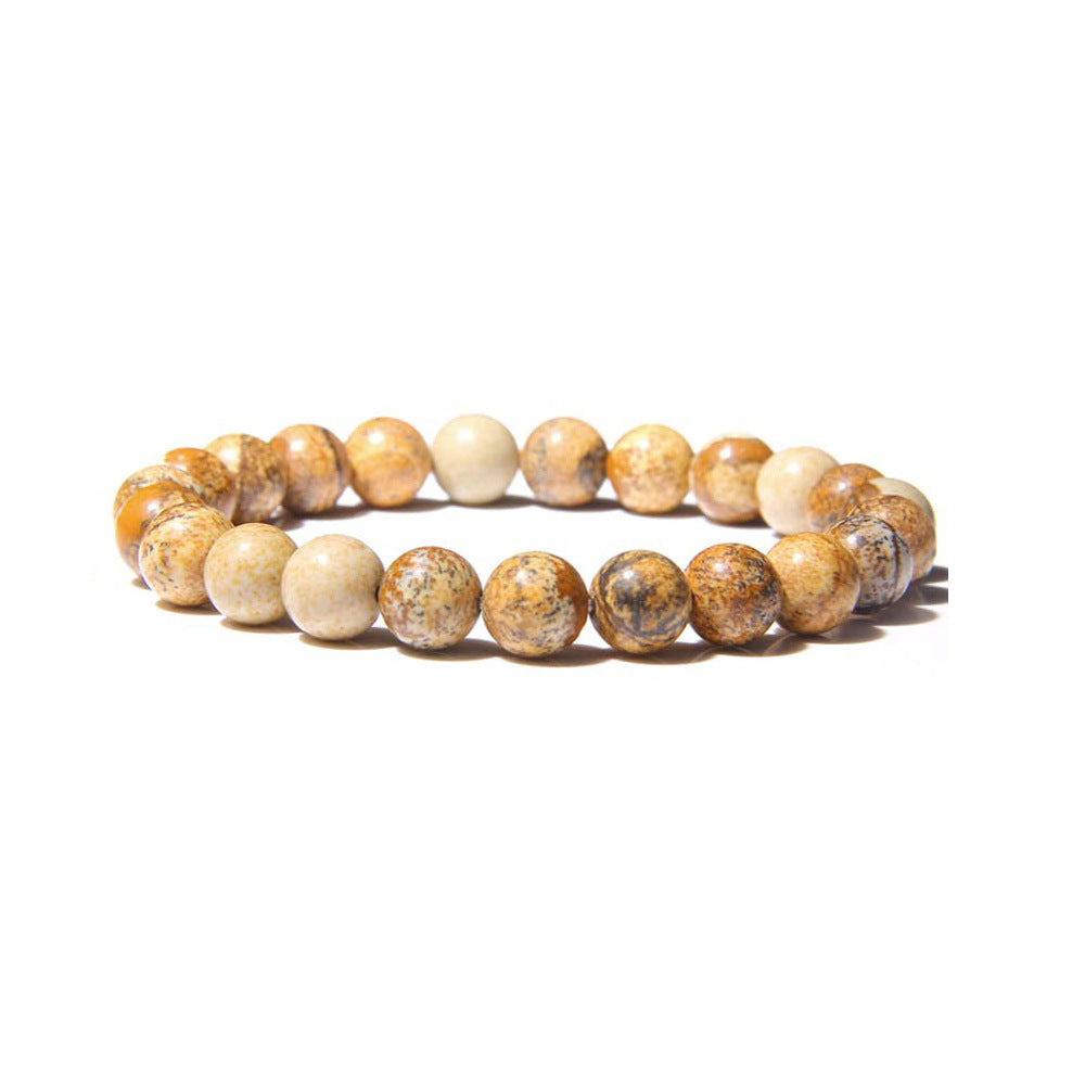 Retro Geometric Agate Gemstone Beaded Unisex Bracelet
