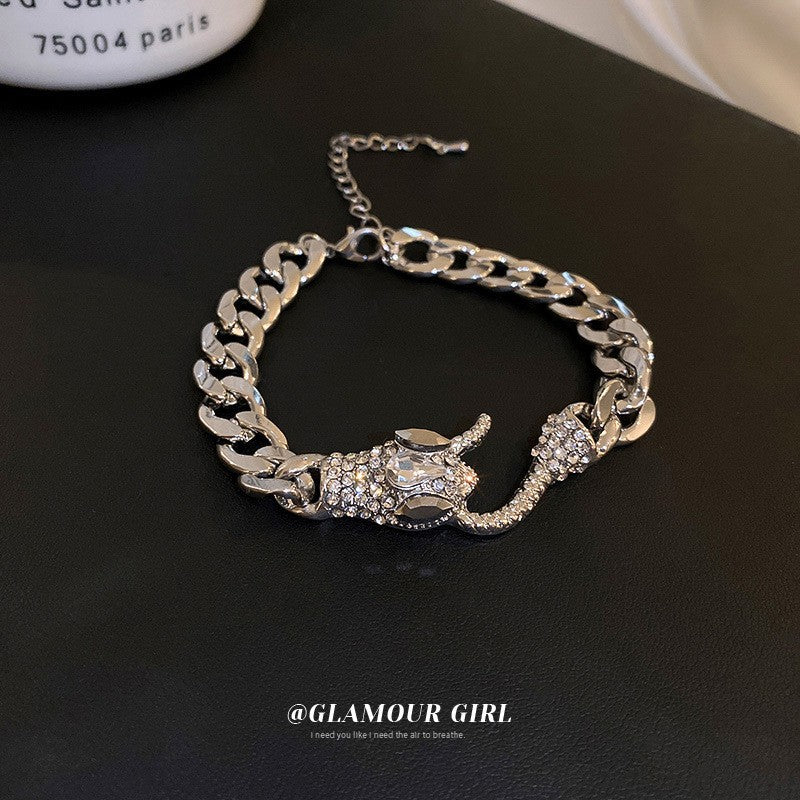Fashion Geometric Zircon Alloy Bracelet for Women