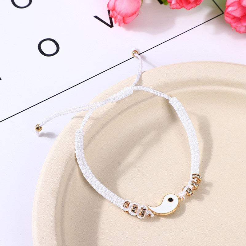 Simple Style Unisex Alloy Rope Bracelets - Yin Yang Design