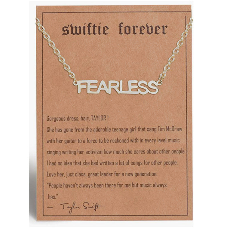 Fashion Letter Stainless Steel Gold Plated Friendship Pendant Necklace