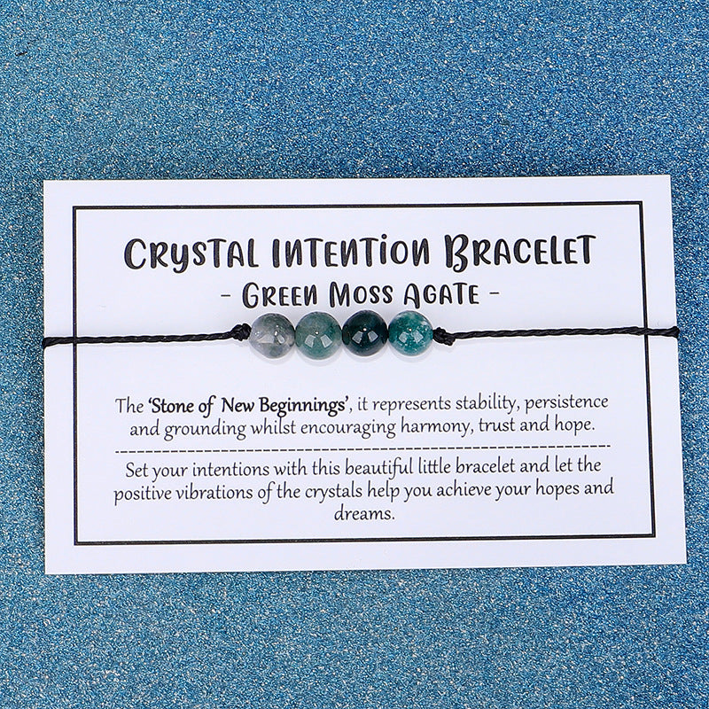 Simple Style Round Beaded Unisex Bracelet with Sunstone Crystal Energy