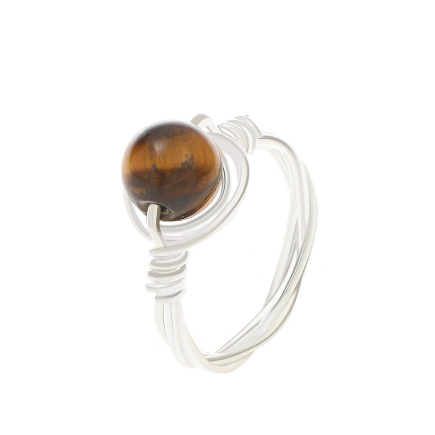 Vintage Style 14K Gold Plated Copper Ring with Natural Stone Beads