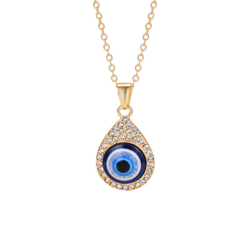 Fashion Multi-Layer Devil Eye Pendant Necklace for Women