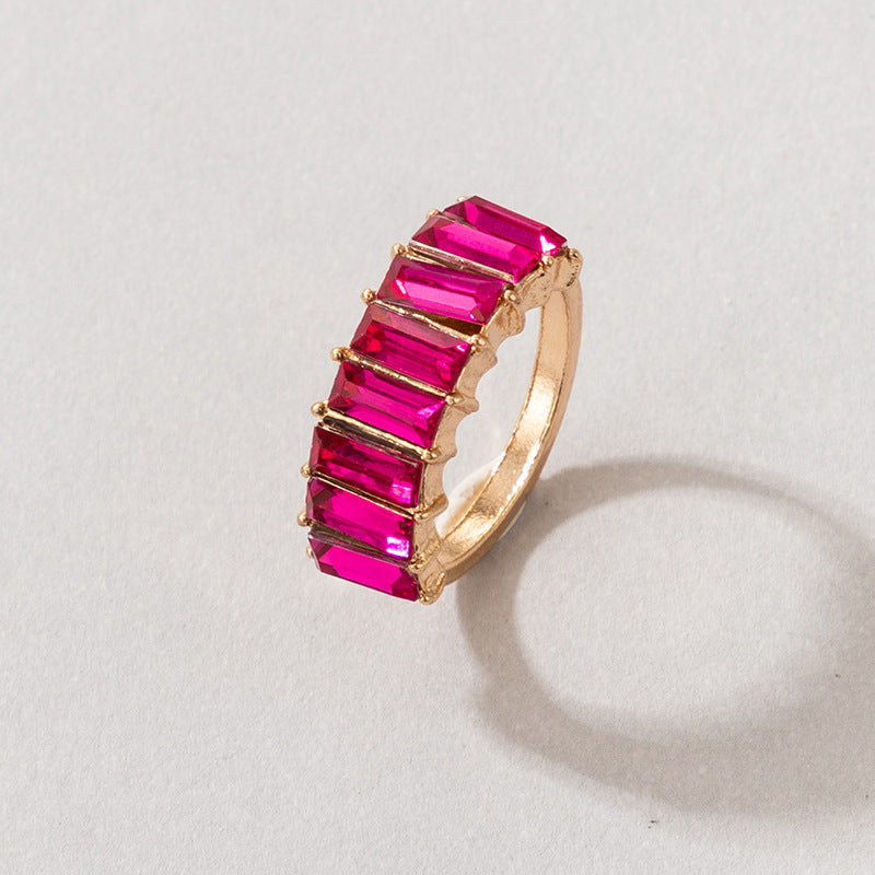 Wholesale Fashion Multicolor Gemstone Ring for Women - Trendy Minimalist Style