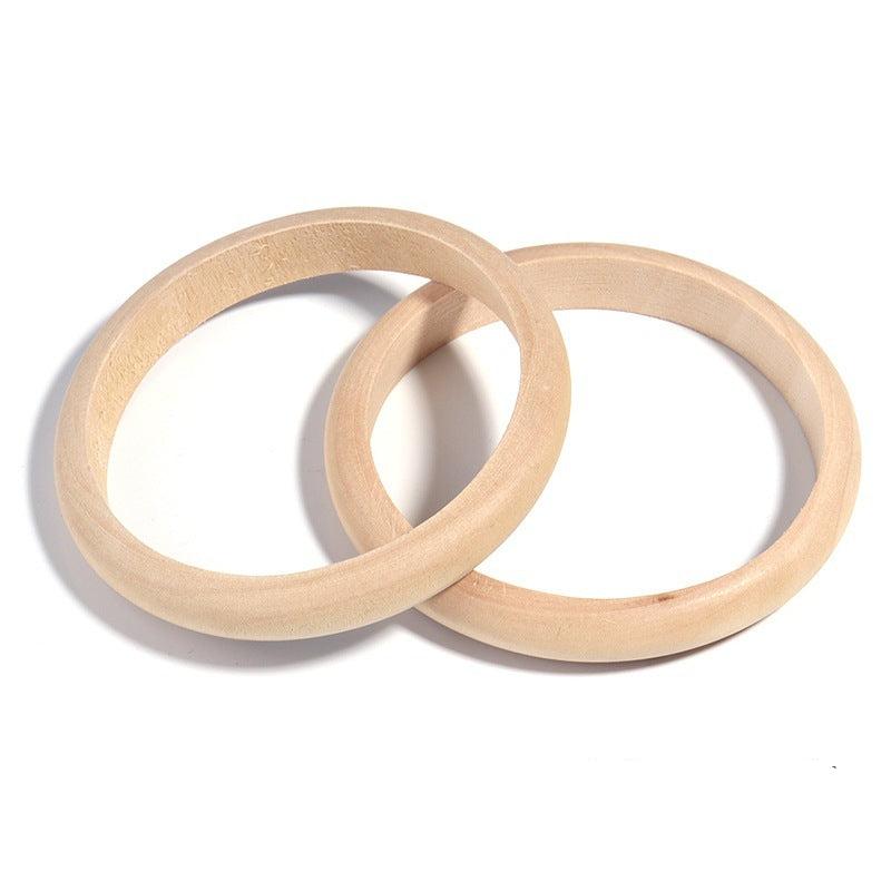Commute Solid Color Square Wood Bangle - Vintage Style Women's Accessory