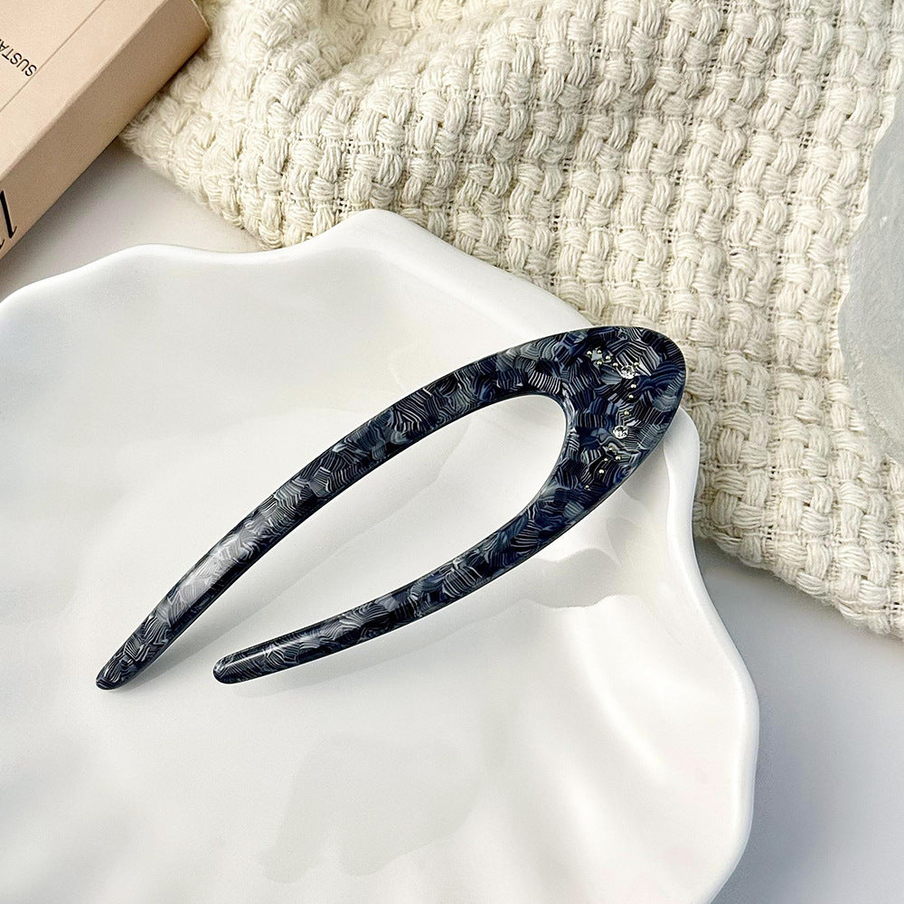 Women's Modern Geometric Acetate U-Shaped Hairpin