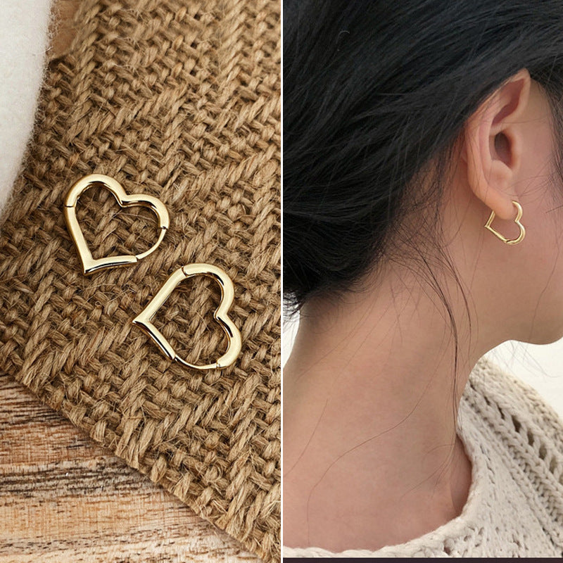 Retro Geometric Alloy Plated Earrings with 925 Silver Needle