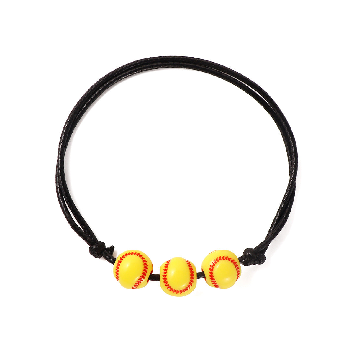 Geometric Resin Sports Beaded Bracelet Set for Unisex