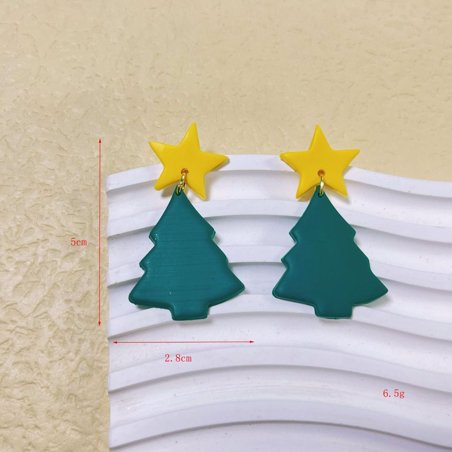 1 Pair Modern Style Christmas Tree & Snowman Polymer Clay Drop Earrings